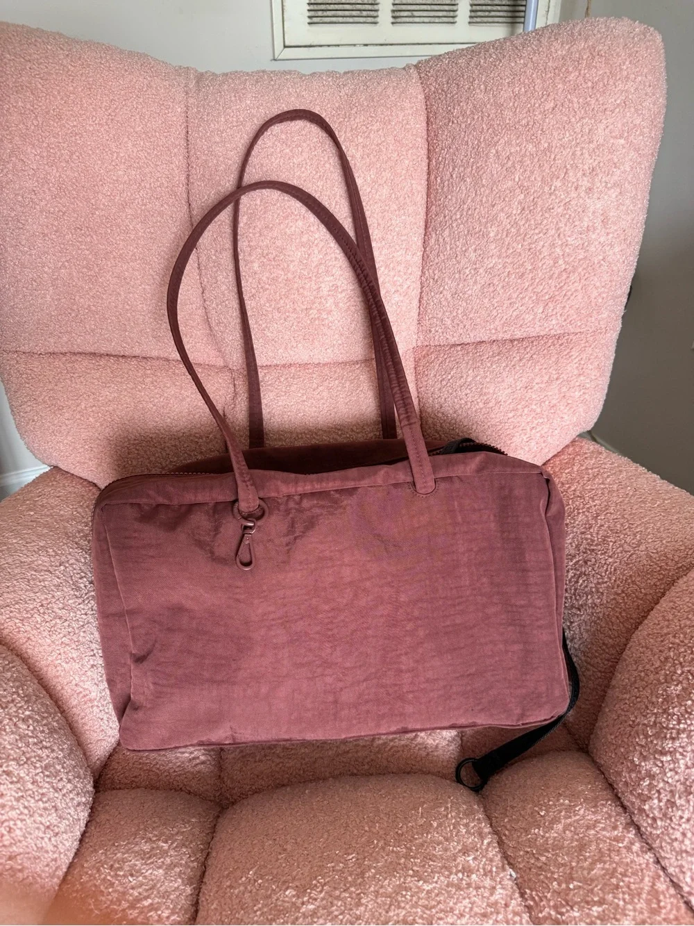 Baggu Medium Nylon Bowler Bag Mahogany